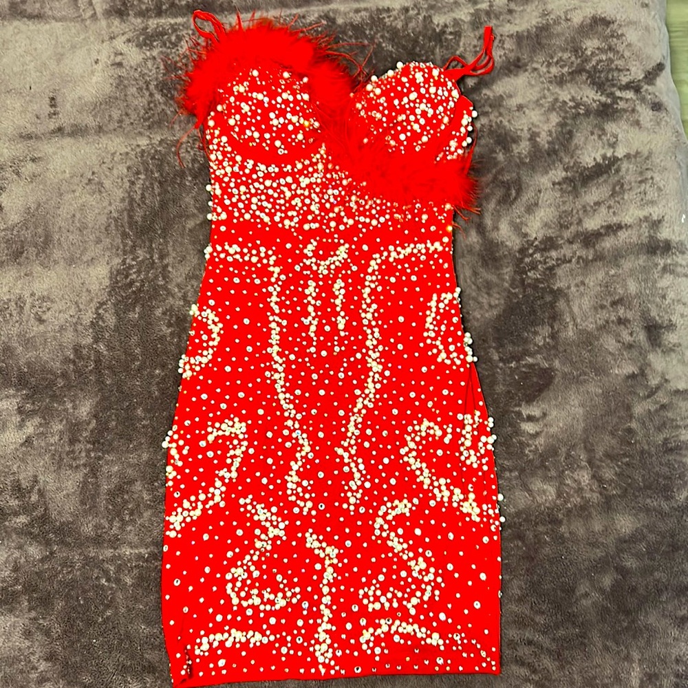 Sexy Red Stretchy Dress